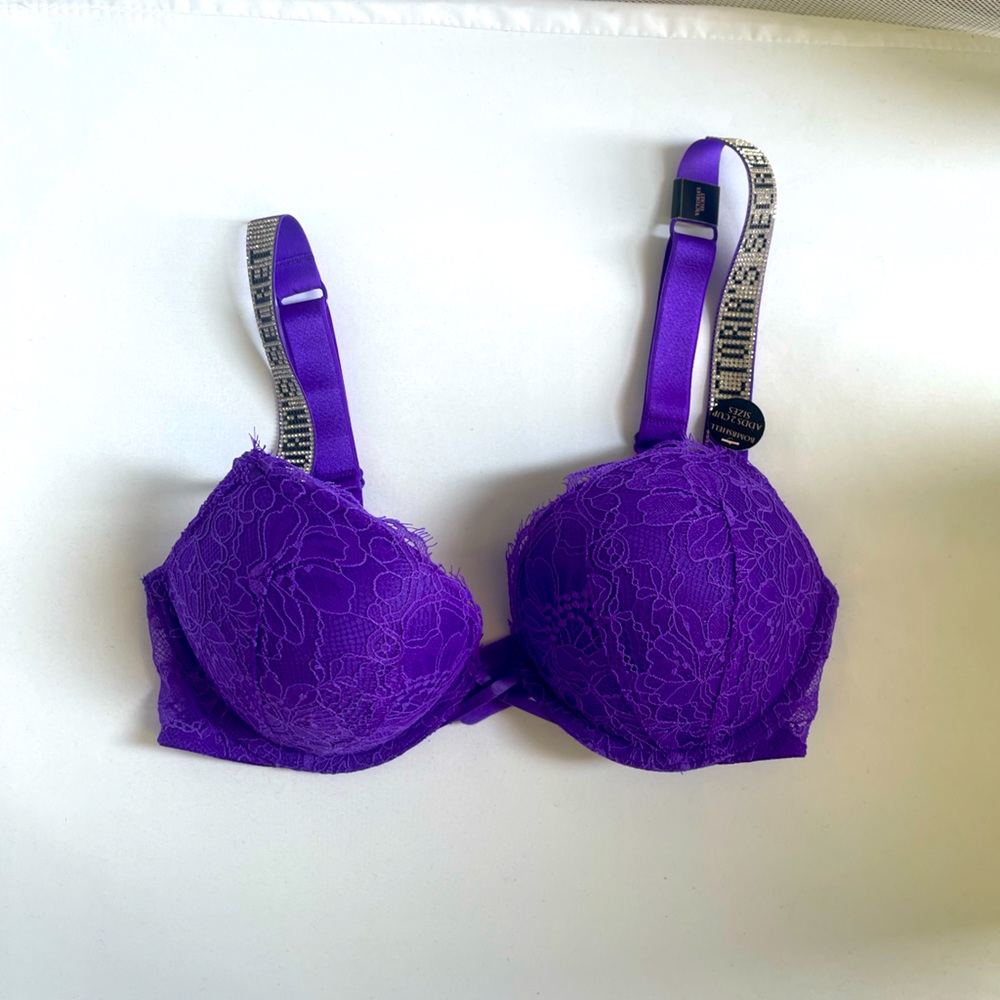 Victoria’s Secret Bombshell Shine Strap Bra - 32C Purple